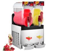 Macchina per granite professionale con compressore Fast Cool - Dispositivo per preparare granite, margarita, frullati e gelati, tempo di congelamento 30-45 minuti (15L x 2)
