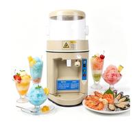 Macchina per Granite Professionale Da 480 W, Contenitore Trasparente Da 15 L, Regolazione Della Finezza Da Neve Fine a Granita Grossolana, Tritaghiaccio per Sushi, Frutti Di Mare