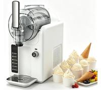 Macchina per granite uso domestico 2 L (68 oz) senza necessità di ghiaccio | Macchina professionale per bevande ghiacciate 5-in-1, funzione di autopulizia, ideale per bevande ghiacciate e dessert(White)