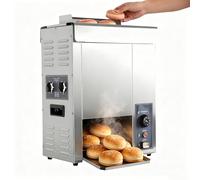 Macchina per hamburger commerciale - Tostapane a contatto verticale Pro Controllo temperatura Tostapane a nastro trasportatore commerciale automatico, spessore regolabile per pane di hamburger