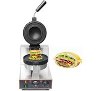 Macchina per hamburger e brioche per gelato, macchina per waffle elettrica per hamburger, piastre antiaderenti, controllo della temperatura 50-300 ℃, riscaldamento su entrambi i lati