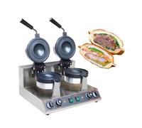 Macchina per hamburger UFO, 50-300℃ Macchina per gelato commerciale antiaderente per panini, riscaldamento bifacciale Timer da 5 minuti Pressa per hamburger Gelato Waffle Maker