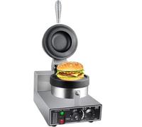 Macchina per hamburger UFO, macchina per hamburger elettrica commerciale da 1200 W, pressa per panini antiaderente in acciaio inossidabile con timer da 0 a 5 minuti e controllo della temperatura