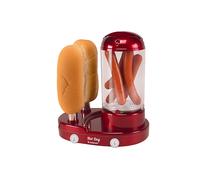 BEPER P101CUD502 Macchina per Hot Dog e Cuociuova 3in1, Cuocitore a Vapore per Wurstel e Uova, Scaldapane con 2 Aste in Acciaio Inox, 440W, Doppio Interruttore