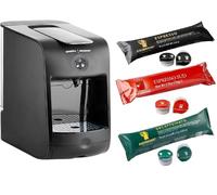Macchina per il caffè GUZZINI NERA Hausbrandt NUOVA GARANZIA ITALIA 2 ANNI + 50 Capsule Caffè kit assaggio ! Super performante - professionale per casa e/o uffici e attività commerciali Bofrost Nero *