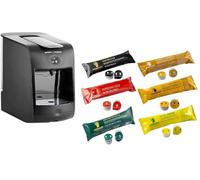 Macchina per il caffè GUZZINI NERA Hausbrandt NUOVA GARANZIA ITALIA 2 ANNI + 60 Capsule kit assaggio Super performante - professionale per casa e/o uffici e attività commerciali Bofrost Nero