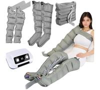 Macchina per il drenaggio linfatico, massaggiatore elettrico a compressione ad aria per vita, braccia, gambe e piedi, migliora la circolazione sanguigna, include 2 fasce per braccia e 2 fasce per
