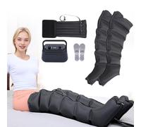 Macchina per il drenaggio linfatico, massaggiatore per gambe a compressione d'aria, pressione regolabile per alleviare il dolore muscolare e rilassarsi, avvolgimento pneumatico temporizzato per gambe