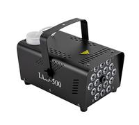 Macchina per il fumo con telecomando, macchina per la nebbia 500 W Minidisco fumatori con 18 luci RGB LED, macchina per feste con nebbia automatica e telecomando radio per Halloween, Natale,