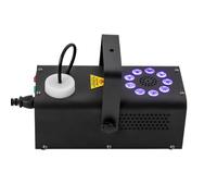 Macchina per il fumo da 500 W, mini fumatore con 9 bulbi LED e telecomando per decorazioni di Halloween e matrimoni, silenzioso