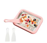 Macchina per il ghiaccio arrotolata - Vassoio per yogurt arrotolato - Con 2 spatole per la macchina del ghiaccio, per adulti, cucina, festa, riunione familiare, all'aperto, vacanze e cottura