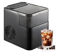 Macchina Per Il Ghiaccio Da 1,4 L, 12 Kg/24 Ore, Macchina Per Il Ghiaccio A Palline Da Banco Con Cestello E Paletta, 2 Formati Di Ghiaccio A Palline, 9 Cubetti Di Ghiaccio A Palline In 6 Minuti black
