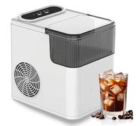 Macchina Per Il Ghiaccio Da 1,4 L, 12 Kg/24 Ore, Macchina Per Il Ghiaccio A Palline Da Banco Con Cestello E Paletta, 2 Formati Di Ghiaccio A Palline, 9 Cubetti Di Ghiaccio A Palline In 6 Minuti white
