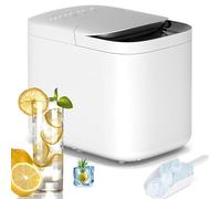 Macchina Per Il Ghiaccio Da Banco, Macchina Per Cubetti Di Ghiaccio Trasparenti Con Paletta E Cestello, 9 Cubetti Di Ghiaccio In 6 Minuti, 15 Kg/24 Ore, Funzione Autopulente, Macchina Per Il Ghiaccio