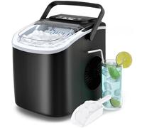 Macchina Per il Ghiaccio Da Casa PALINTH, 2 Dimensioni Macchina Del Ghiaccio Professionale a Pallottola, Autopulente Con Impugnatura Portatile, 9 Cubetti di Ghiaccio in 6 Minuti