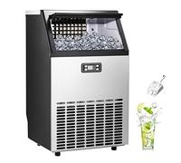 Macchina per il ghiaccio elettactic, macchina per il ghiaccio commerciale, macchina per il ghiaccio da 100 lbs/giorno, macchina per il ghiaccio in acciaio inossidabile con capacità di 45 libbre,