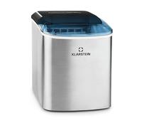 Klarstein On-The-Rocks Macchina del Ghiaccio LED | 12kg in 24h | 2.1l | Acciaio Inox nero