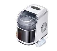Macchina per il ghiaccio, Macchina for il ghiaccio automatica for uso domestico, for tti di ghiaccio di piccole dimensioni, da banco, forma cilindrica, tempo di ciclo del ghiaccio 6-12 minuti(Noir)