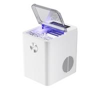 Macchina per il ghiaccio, macchina portatile da banco per cubetti di ghiaccio, pannello touch intelligente, serbatoio d'acqua da 1,5L, 2 dimensioni di ghiaccio a forma di proiettile, per cucina, uffic