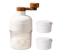 Macchina per il ghiaccio manuale per realizzare coni di neve e granite, design compatto con due vassoi per cubetti di ghiaccio (tritaghiaccio+vassoio per ghiaccio)