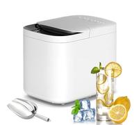 Macchina per il ghiaccio portatile, macchina per il ghiaccio autopulente da banco, produce 9 cubetti di ghiaccio in 6 minuti, produce 15 kg/24 ore, include paletta e cestello per feste