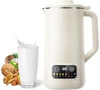 Macchina per il latte di soia, 600 ml, macchina automatica per latte di noci con 10 lame, controllo dello schermo di visualizzazione, timer 1-12h, mantiene caldo, autopulente per mandorle, avena, soia