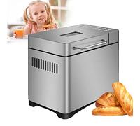 Macchina per il pane 19 in 1, in acciaio inox, con pannello touch digitale, 650 W, con scatola automatica degli ingredienti