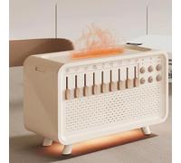 Macchina per il rumore bianco 4 in 1 con luce notturna, umidificatore, altoparlante Bluetooth e diffusore di fiamma per migliorare il sonno e il relax