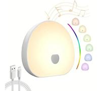 Macchina per il rumore bianco del bambino, macchina del suono per bambini con 10 suoni lenitivi, luce notturna a LED a rumore bianco con timer colori multipli, funzione di memoria dimmerabile continua