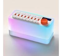 Macchina per il rumore bianco, macchina portatile per il sonno con 8 suoni della natura, 11 luci ambientali, timer da 5 a 180 minuti per pisolino e meditazione