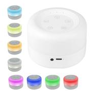 Macchina per il rumore bianco, portatile, 8 colori con luce notturna e 12 suoni, riproduzione continua o timer, ricaricabile tramite USB, macchina per il sonno per neonati e adulti, regalo di aiuto