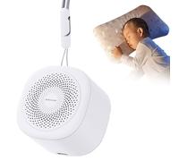 Macchina per il rumore bianco, portatile, per bambini, adulti, terapia dei suoni lenitivi per dormire, viaggi, asilo nido, ufficio e casa (bianco)
