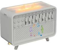 Macchina per Il Sonno con Rumore Bianco, Luce Notturna, umidificatore, Suono per, Altoparlante Wireless Bluetooth, Timer, diffusore sonoro con aromaterapia, 8 Suoni ambientali, 3 o