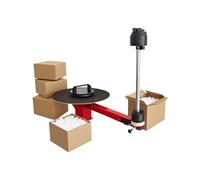 Macchina per Imballaggio Film Elettrica Automatica - Avvolgitore Pallet Stretch Robusto con Piatto Girevole 40cm,Legatrice Film Elettrica per Imballaggio Logistico