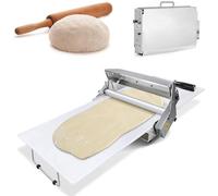 Macchina per impastare, compatta e manuale, spessore regolabile, rullo per alimenti in acciaio inox per la cottura, perfetto per pizza, pasticceria e altro ancora