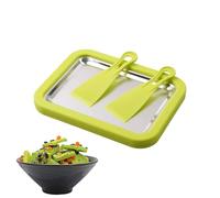 Macchina per in acciaio portatile istantaneo | Set di piatti freddi per gelato con 2 raschietti per casa, cucina, famiglia, adulti, yogurt, sorbetto, morbido