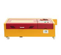 Macchina per incisione laser 50W Macchina per incisione laser CO2 Macchina da taglio laser 30x20cm USB 220V Europlug per legno/pelle/carta/plastica/vetro/gioielli/pietra/ceramica ecc (Rosso e giallo)