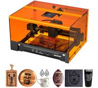 Macchina per incisione laser L2 Flex 5.5W con custodia, Include sistema di incisione laser, adatta per taglio e incisione su legno, metallo, vetro. Ideale per principianti (Classe 1, 5500mW)