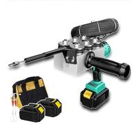 Macchina per Infilare Cavi Senza Fili al Litio,Macchina per Tesare Cavi Automatica Filettatrice Elettrica Filettatrice per Cavi a Parete Estrattore,2*battery