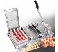 Macchina per Infilare Spiedini di Bambù per Barbecue - Facile da Usare ed Efficiente Manuale per Fare Spiedini di Carne - Macchina per Kebab di Pecora