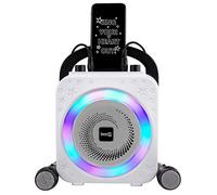Macchina per karaok bluetooth ricaricabile a 10 watt Rockjam con due microfoni,