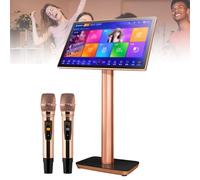 Macchina per karaoke, 19,5/22 pollici touch screen telefono app controllo cloud download canzoni tutto in uno karaoke con microfono, lettore karaoke KTV per feste in famiglia al bar,22inch-4TB