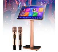 Macchina per Karaoke, App per Telefono Touch Screen Controllo Cloud Scarica Canzoni Tutto in Uno Macchina per Karaoke con Microfono, Lettore Karaoke KTV per Feste in Casa Famiglia,19.5inch-1TB
