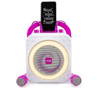 Macchina per karaoke RockJam GRWM con due microfoni - rosa