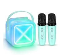 Macchina per karaoke con 2 microfoni per bambini e adulti, mini microfono per karaoke per bambini, altoparlante Bluetooth portatile, idea regalo, giocattoli per ragazze dai 4, 5, 6, 7, 8, 9, 10 anni,