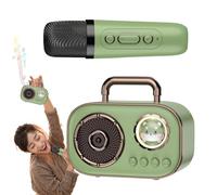 Macchina Per Karaoke Con 2 Microfoni Wireless | Set Microfono Altoparlante Portatile RGB Da 5200 MAh | PA Stereo Ricaricabile 5.3 Per La Casa