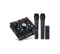 Macchina per Karaoke con Doppio Microfono, Amplificatore di Potenza Audio 5.0, Amplificatore Integrato e Lettore U-Disk, Subwoofer Audio per