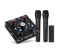 Macchina per karaoke con doppio microfono, Bluetooth 5.0, amplificatore di potenza audio integrato e