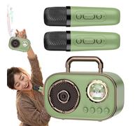 Macchina per karaoke con microfoni, altoparlante portatile senza fili con microfono, batteria a lunga durata, doppia connessione audio, per gli amanti del karaoke