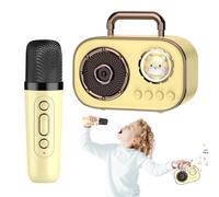 Macchina per karaoke con microfoni, Macchina per karaoke per bambini | Macchina per karaoke wireless con 2 microfoni - Forniture audio ricaricabili a lunga durata della batteria con doppia connessione